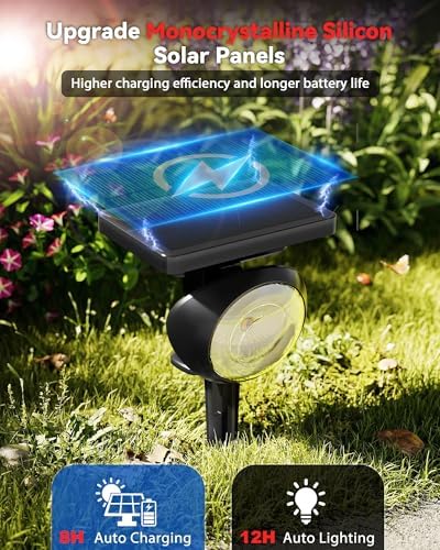 Focusing Solar Spot Lights Outdoor Waterproof, RGB+3CCT Tree Uplights 8Pack - Image 3