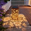 Colorful Sunflower Glow Solar Garden Lantern, 2026 Waterproof Outdoor Solar Powered Hanging Light for Garden, Patio, Pathway Lantern, Metal Lanterns Decorative Outdoor (1Pcs Warm) by uojpt