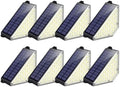 TECKNET Solar Step Lights for Outside, Warm White Solar Stair Lights 8 Pack by Tecknet