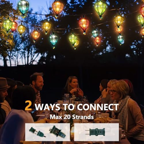 11FT Multicolor String Lights with 10 Bulbs, Waterproof (7PCS) - Image 3