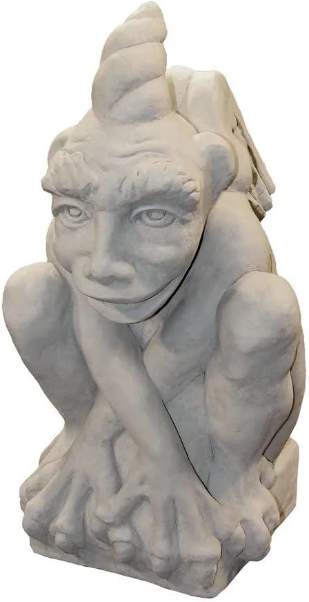Nichols Brothers Saint John's Gargoyle Outdoor Concrete Garden Statue in Antique Gray by Unknown