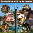 AILBTON 10Ft Exterior Light Poles 6 Pack, Durable Metal String Light Posts for Outdoor Use, Equipped with Fixed Brackets for Yard, Terrace, and Garden Lighting Decor and Backyard - Image 3