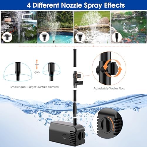 Biling 12W Solar Pond Pump Dry-Run Protection Quiet Fountain Pump Bird Bath - Image 3
