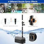 Biling 12W Solar Pond Pump Dry-Run Protection Quiet Fountain Pump Bird Bath - Image 3