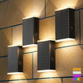 4Pack Solar Wall Lights Outdoor, 13 Modes Dusk to Dawn Up Down Wall Sconce by Gbeast