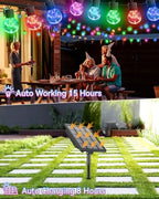 FREECUBE 50FT Solar String Lights Outdoor Waterproof, 25LEDs G40 Globe Shatterproof Bulbs,Warm White & Multicolor,8 Modes,Timer, Solar Powered Patio Lights for Backyard, Porch, Garden, Wedding Decor - Image 3
