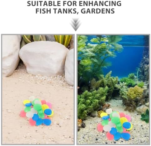 Pebbles Resin Ornament and Glow in Dark 55pcs for Aquarium Garden - Image 3