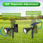 Tadyreal Solar Spot Lights Outdoor Waterproof 180° Adjustable Solar Powered Landscape Lights for Yard 4 Lighting Modes Solar Spotlights for Pathway Garden Outside Wall Pool Porch (6 Pack, Warm White) - Image 2