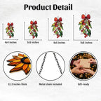 Mosaic Christmas Mistletoe Knot Acrylic Suncatcher - Image 2