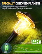 2026 New Solar Pathway Lights, 10 Pack Solar Lights Outdoor, Waterproof IP65, Upgraded Bright LED, Auto On/Off, Modern Garden Lights, Solar Powered Light for Yard, Lawn, Walkway, Driveway, Patio Decor - Image 5