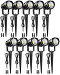 6W 700LM Low Voltage Landscape Lighting, 12V AC/DC 3000K Warm White LED Low Voltage Landscape Lights, IP65 Waterproof Outdoor Spotlights with Connectors for Garden Tree Yard 10Pack W01SLP1006 by Wilawels