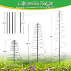 Outdoor Metal Trellis for Climbing Plants, Heavy Duty Rustproof Garden Trellis 45in, Sturdy Plant Support for Roses, Ivy, Tomatoes, Cucumbers, Flowers - Image 3