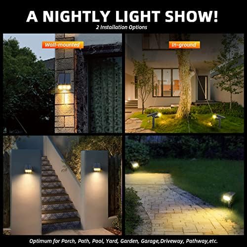 LEREKAM Solar Spot Lights Outdoor Landscape Light, 40 LEDs Solar Landscape Spotlights Outdoor Waterproof Auto On/Off Garden Lights, Outdoor Solar Lights for Yard Palm Tree Driveway Patio Pool - Image 3