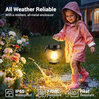 Solar Lanterns Outdoor Waterproof, Metal Hanging Solar Lights, 4 Pack - Image 3