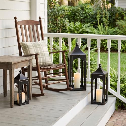 NEEDOMO Lanterns Decorative Indoor&Outdoor, Set of 3 Outdoor Lanterns for Porch, 26" Metal Frame Candle Holders with LED Candles, Fall, Christmas - Image 4