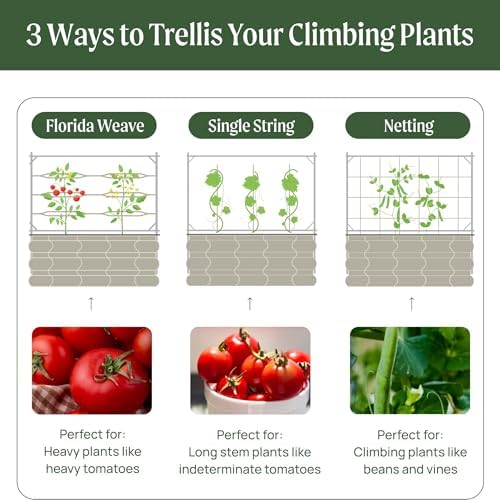 Vego Garden 8.0ft Long Tomato Metal Frame Trellis, Garden Trellis for Climbing Plants Like Cucumber Beans Tomatoes & Vines, (Garden Beds Not Included) - Image 7