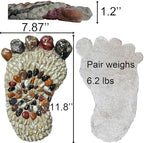 Outdoor Stepping Stones 2-piece Set - Garden Decoration Artificial Pebbles - Image 6