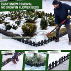 Garden Edging Border 50FT, 4.5 in Black Picket Fence Border for Lawn & Yard - Image 3