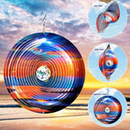 FONMY Mandala Wind Spinner w/Crystal Ball-Rosy Down 3D Stainless Steel Hanging Spinners Worth Gift Christmas Decoration Indoor/Outdoor Garden Décor Kinetic Yard Art 12 Inches Wind Sculpture - Image 3
