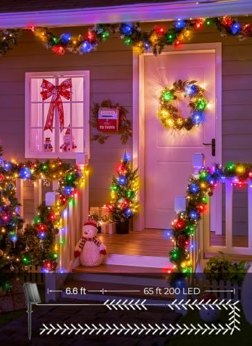 Brightown 4 Pack Solar Christmas String Lights Outdoor, Total 288Ft 800 LED - Image 5