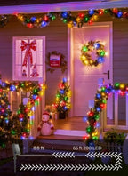 Brightown 4 Pack Solar Christmas String Lights Outdoor, Total 288Ft 800 LED - Image 5
