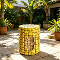 17" Novelty Corn Cob Stool Side Table Plant Stand Garden Indoor Outdoor by Unknown