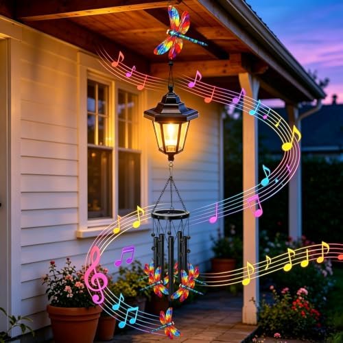 Dragonfly Wind Chimes for Outside, Colorful Wind Chimes,Gifts for Women - Image 4