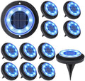 Flacchi Solar Lights Outdoor Waterproof，Blue 12 Pack 2-in-1 Ground Lights by Flacchi