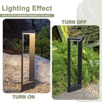 Outdoor Path Lighting Fixture Modern Landscape Pathway Light Black Lawn Floor Light with 3000K LED Bollard Lighting Outside Housing Waterproof Post Lantern for Patio Entrance - Image 5