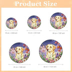 Personalized Dog Photo Stained Glass Suncatcher Custom Pet Portrait Memorial Window Hanging with Flowers, Keepsake Sympathy Birthday Gifts for Dog Lovers Pet Owner Family Home Decor 11.81Inch - Image 7