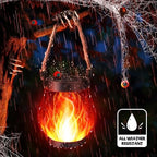 iBaycon 2 Pack Gen2 Solar Lantern Lights USB Halloween Flame Lamp, Red - Image 7