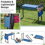GIANTEX Garden Kneeler & Seat, Heavy-Duty Garden Bench, Blue with 1 Bag - Image 5