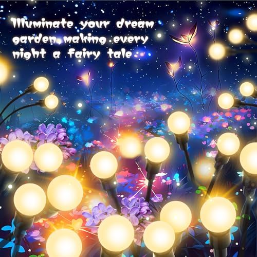 6 Pack Solar Firefly Lights Outdoor, 8 Mode Adjustable Height Swaying, IP65 - Image 2