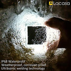 Lacasa Solar Deck Lights Outdoor Waterproof LED, Step Lights Solar Powered Driveway Dock Lights Marine, White 4000K, Dusk to Dawn, for Garden Steps Yard Patio Pathway, Square, 4 Pack - Image 4