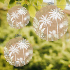 10 Inch Brown Palm Trees Wind Spinner for Yard and Garden, Tropical Vintage Summer Botanical Hanging Ornaments Outdoor 3D Kinetic Wind Sculpture Spinners Indoor Outdoor Patio Décor Ornaments Gift - Image 3