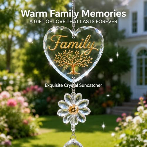 Family Tree of Life Gifts for Women,Crystal Suncatchcer for Window Hanging - Image 3