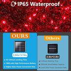 Solar Christmas Lights Outdoor 2 Pack 170FT 480 LED Solar String Lights Red - Image 5