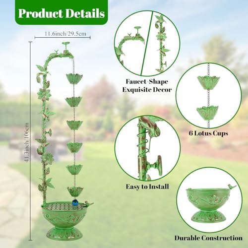 41" H Outdoor Tiered Water Fountain - Image 3