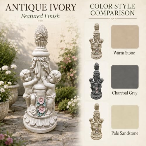 27.95 Inch Climbing Children Garden Statues, Large Yard Statues - Image 7