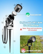 MR11 Mini Landscape Spotlights, 12-24V 2W 2700K, 4-Pack - Image 2