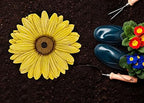 NAT & Jules Gerbera Daisy Flower Shaped Dimensional Indoor Outdoor 12 inch Cast Resin Decorative Garden Stepping Stone, Patio, Walkway Sculpture Yard Art, Yellow - Image 6