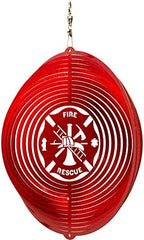 SWEN Products Fire Rescue Circle Swirly Metal Wind Spinner - Image 2