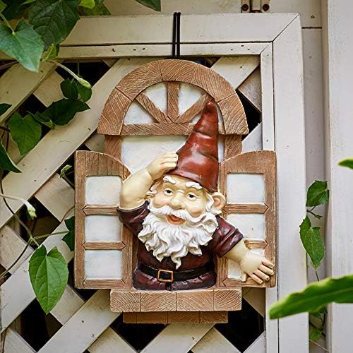 Garden Gnomes Tree Hugger, Tree Face Garden Gift, Garden Peeker Yard Art Resin, 12 inch - Image 5