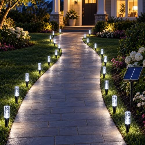 Solar Bubble Pathway Lights, 8 Modes Crystal Lights for Yard Walkway，E：40pc by Unknown