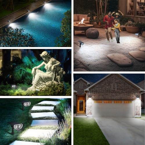 Linkind Solar Spotlights Outdoor Waterproof Dusk to Dawn Cool White 6 Pack - Image 4