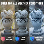 OLOMA Gargoyle Statue Concrete Fantasy Creature Sculpture Gothic Garden Decor Halloween Monster Figurine Dark Art Ornament Outdoor Yard Decor - Image 5
