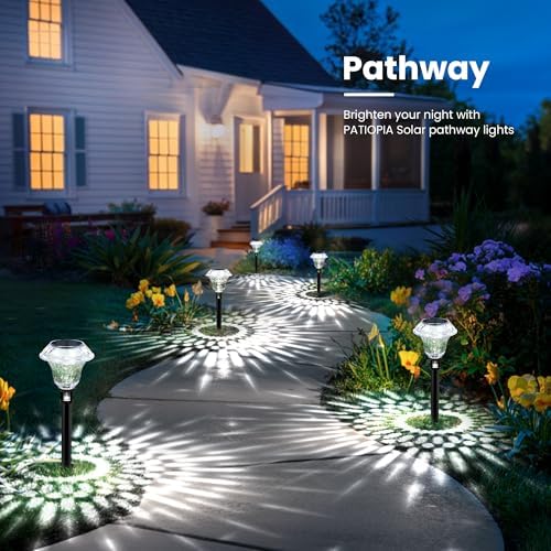 Solar Pathway Lights, Acrylic Garden Lights Outdoor Decor 8 Pack - Image 7