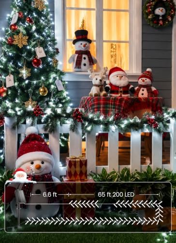 Brightown 2 Pack Solar Christmas String Lights Outdoor, Total 144ft 400 LED - Image 5