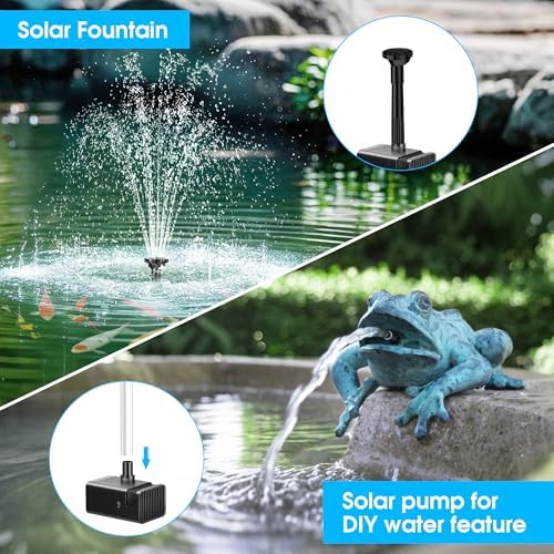 Biling 8W Solar Fountain Pump with 3600mAh Battery Backup for Outdoor Use - Image 5