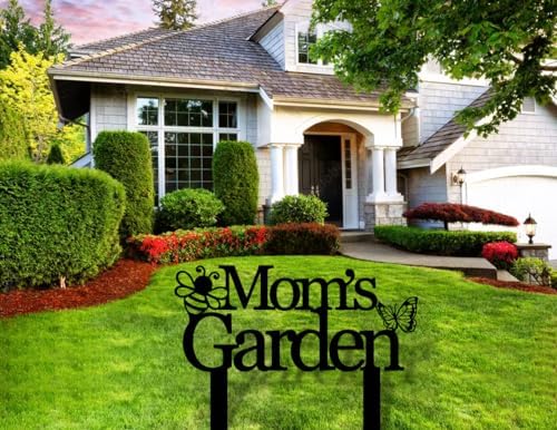 Custom Garden Sign, Personalized Bee Butterfly Art Garden, Metal Stake Gardener Name Sign, Gardens Plaque, Yard Art Decor, Mother's Day Present - Image 4